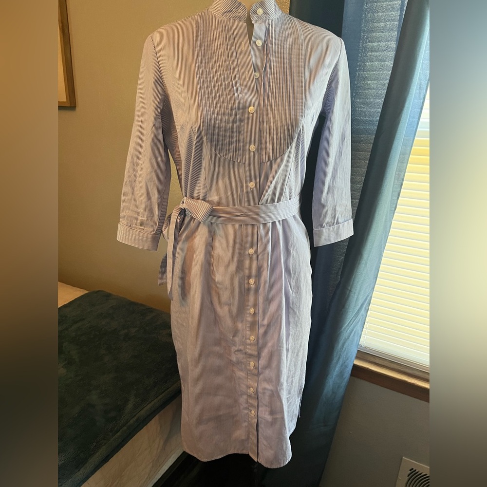 Thomas Pink Light Blue Pinstripe Shirt Dress